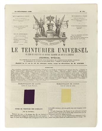 ARTISTS MANUALS. Chevreul, M.E. Le Teinturier Universel, Écho des Applications des Matières Clorantes aux arts et a l